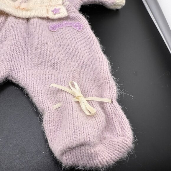 Cabbage Patch Kids Beans Bottom Babies Lavender White Sleeper Knit 1985 Vtg Cpk - Picture 5 of 12